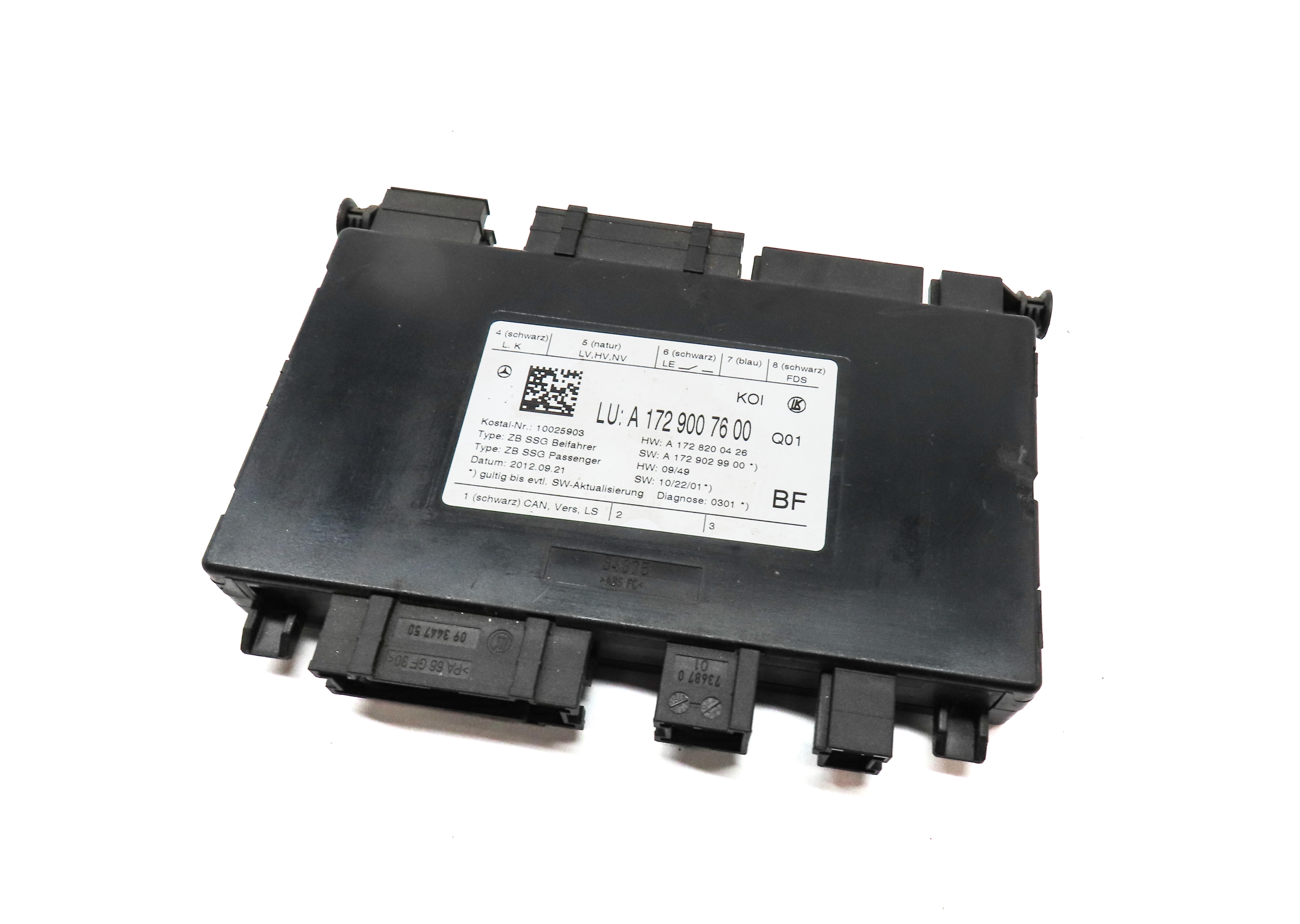 2013 MERCEDES E350 SEDAN (W212) FRONT RIGHT PASSENGER SEAT CONTROL MODULE — exact item pictured